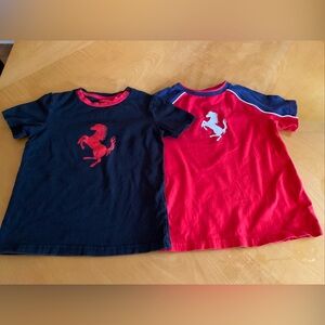 Ferrari Boys set of 2 T-shirts with iconic Horse and Ferrari name, size 5